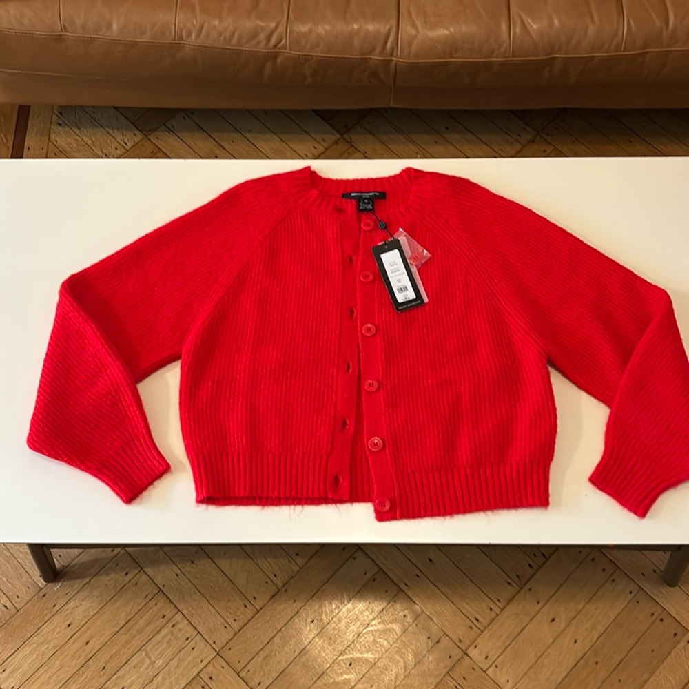 French Connection Fluffy Knit Cardigan, NWT, XS